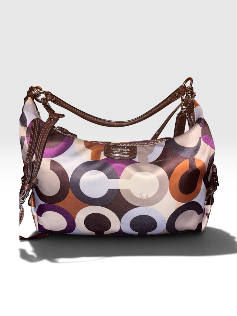 Coach Madison #18630 Graphic Op Art Circle Print Shoulder Bag 2011
